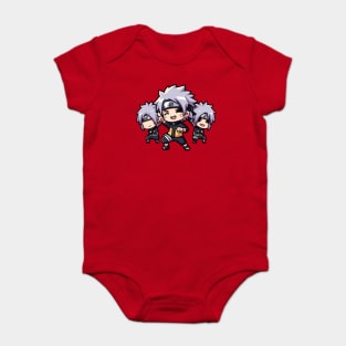 Kakashi Trio Chibi Design - Happy and Weird Anime Humor Baby Bodysuit